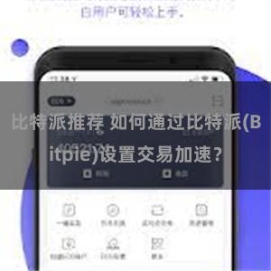 比特派推荐 如何通过比特派(Bitpie)设置交易加速？