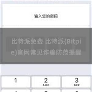 比特派免费 比特派(Bitpie)官网常见诈骗防范提醒