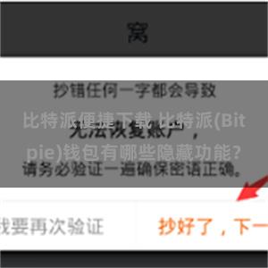 比特派便捷下载 比特派(Bitpie)钱包有哪些隐藏功能？