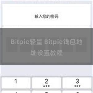 Bitpie轻量 Bitpie钱包地址设置教程
