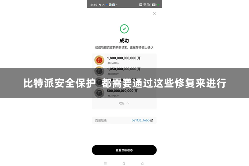 比特派安全保护  都需要通过这些修复来进行