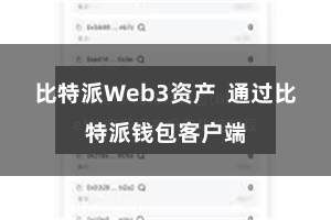 比特派Web3资产  通过比特派钱包客户端