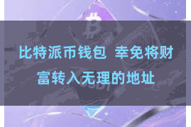 比特派币钱包  幸免将财富转入无理的地址